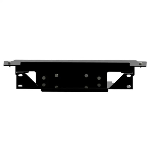 Black metal bracket with two holes on Rugged Ridge Spartacus Winch Plate for 07-18 Jeep Wrangler JK