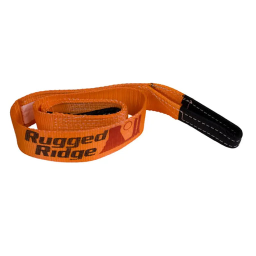 Rugged Ridge Tree Trunk Protector 3in x 6 feet - Orange belt with black buckle