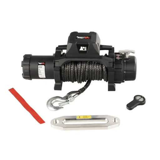 Rugged Ridge Trekker S10 Winch with Rope - High-performance winch for off-road vehicles.