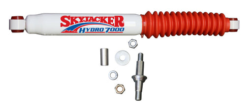 Red and white cylinder with screw and nuts for larger tires on jeep wrangler & ford bronco
