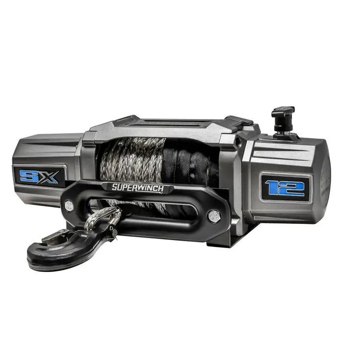 Superwinch 12000 LBS 12V DC 3/8in x 80ft Synthetic Rope Winch - Graphite