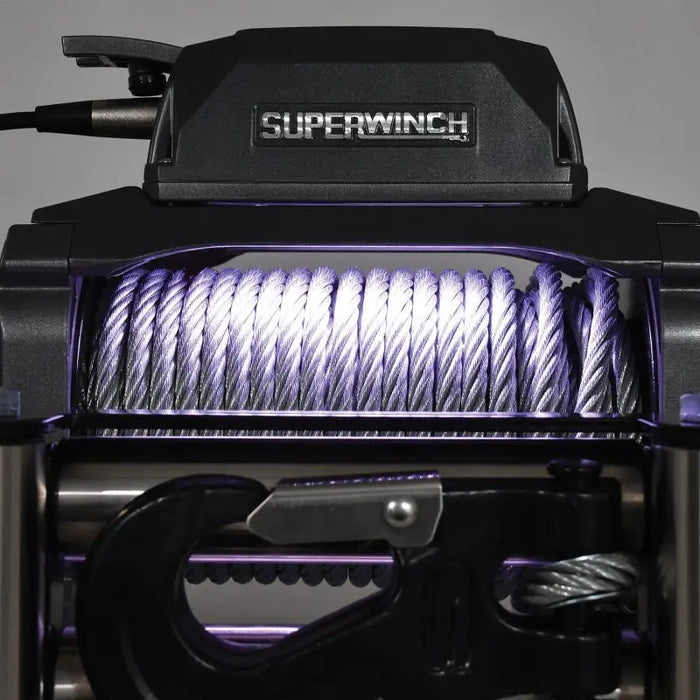 Superwinch 12000 LBS 12V DC 3/8in x 85ft Wire Rope SX 12000 Winch - Graphite with