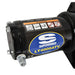 Close up of black and blue LT4000 winch motor on white background