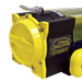 Yellow and black S5500 winch hose reel with black handle.