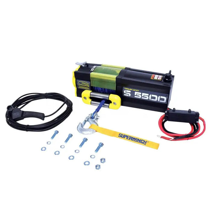 Superwinch S5500 Winch with Synthetic Rope and Electric Pump