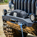 Superwinch Winch Cover for Integrated Winches - Blk Neoprene: Front bumper mounted on a jeep.