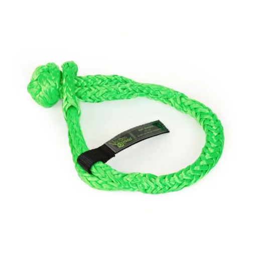 Green rope with black handle - Voodoo Offroad 2.0 Santeria Series 1/2in x 8in Winch Soft Shackle
