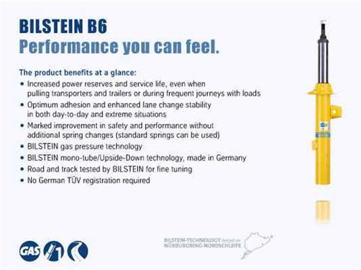 Bilstein b6 shock absorber designed for consistent fade free performance.
