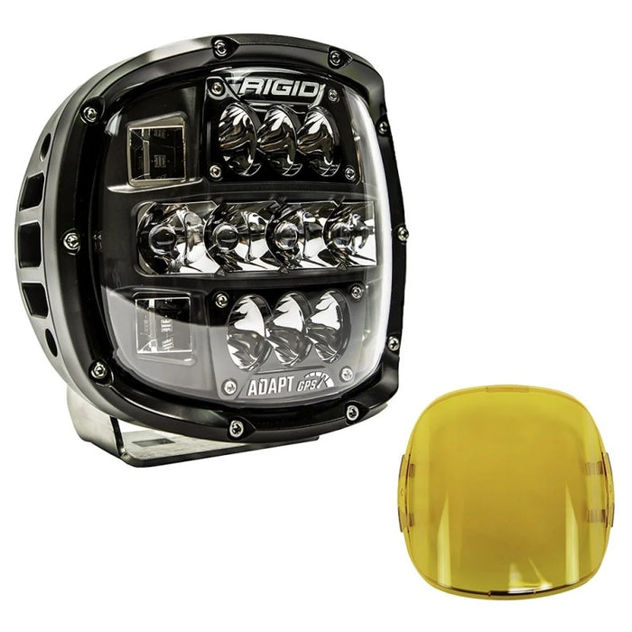 Rigid industries single light cover for adapt xp - black with yellow light