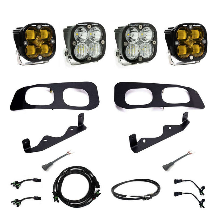 Baja Designs 2023+ Ford F-250/350 Super Duty Squadron Sport Dual Fog Pocket Light Kit w/ Toggle