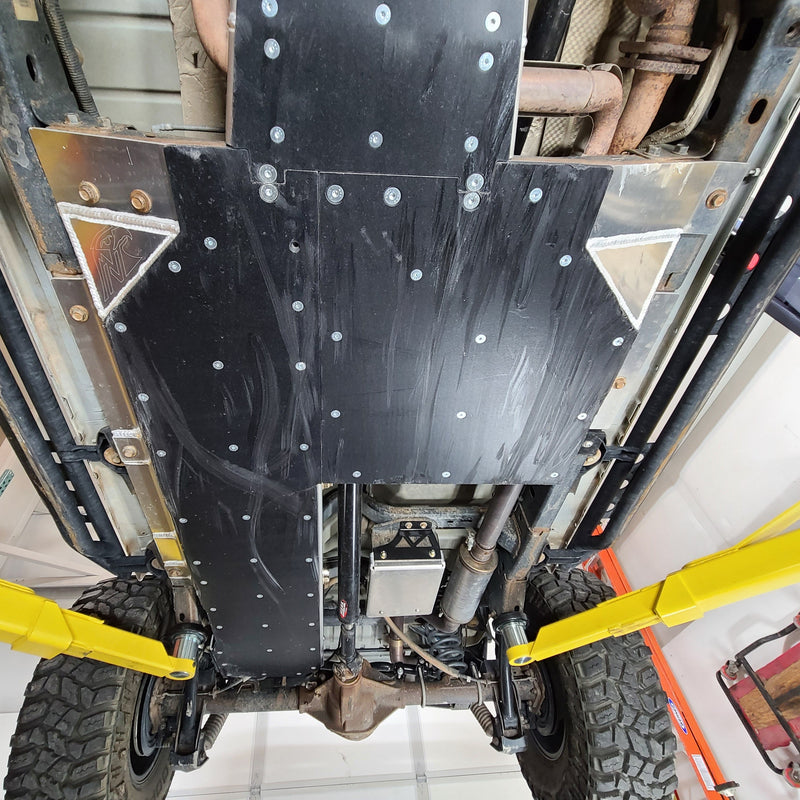 JKU Aluminum Belly Skid Plate System