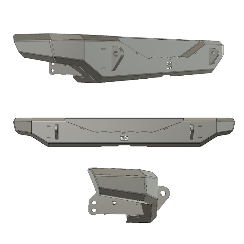 Gauntlet Series Rear Bumper for Jeep JK Wrangler (2007-2018)