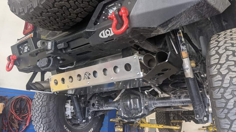 JLU Aluminum Rear Exhaust Skid — 392 Hemi