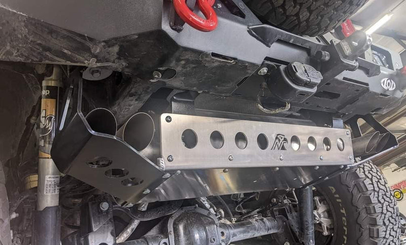 JLU Aluminum Rear Exhaust Skid — 392 Hemi