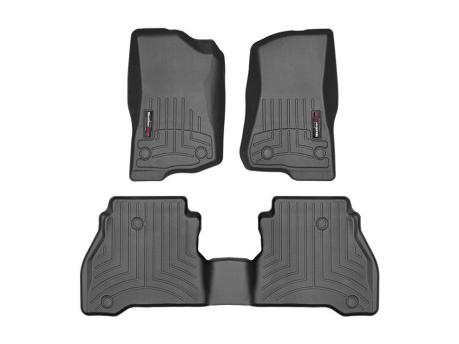 WeatherTech 2020+ Jeep Gladiator JK Front and Rear FloorLiner - Black