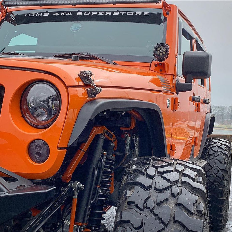 Crusher Front Fender 2" Flare for Jeep JK / JKU - Aluminum