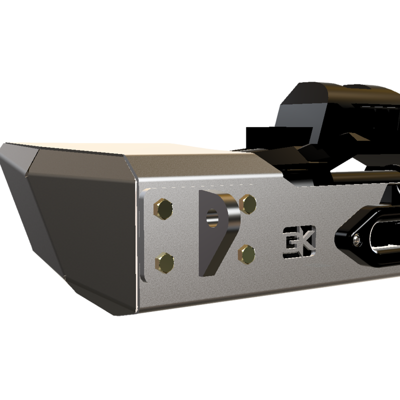 Gauntlet Series Front Stubby Bumper w/Bull Bar Tube for Jeep JK Wrangler (2007-2018)