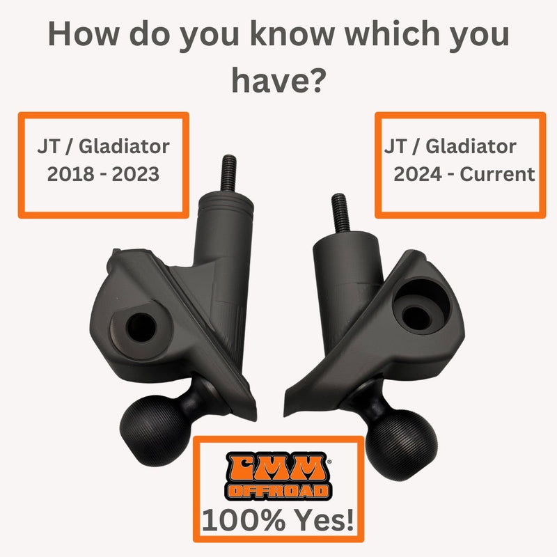 Jeep Wrangler Mirror Mounts ( ONLY ) For 2024 - Current Year - CMM Offroad
