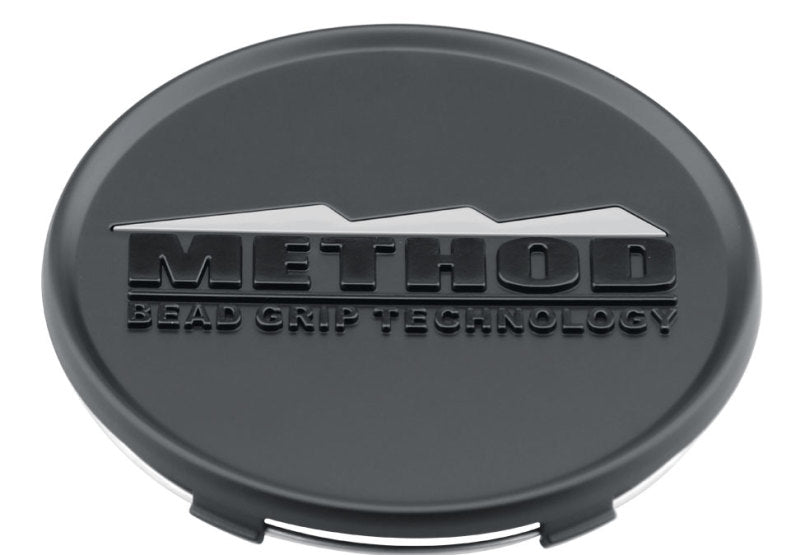 Method cap t080 - 107mm black metal cap with metro logo