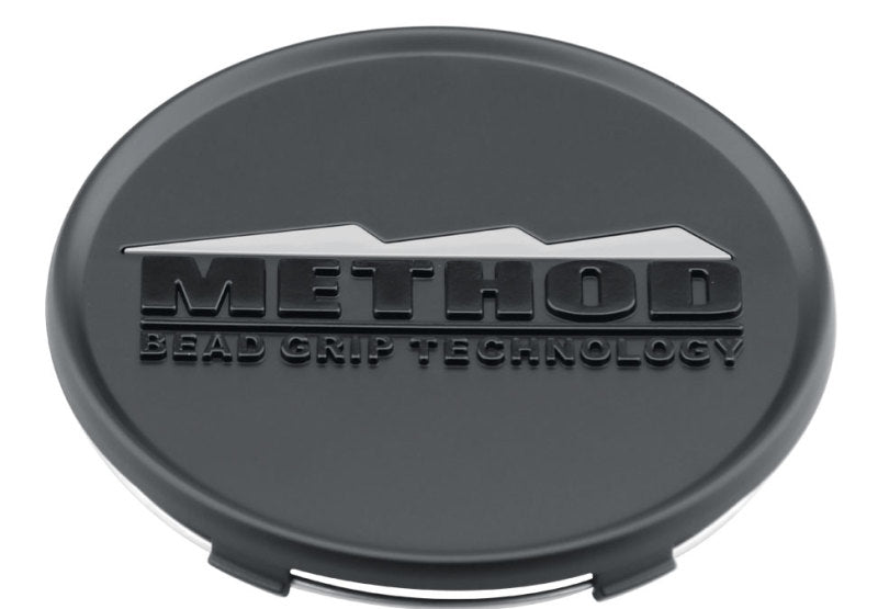 Method cap t080 - 107mm black metal cap with metro logo