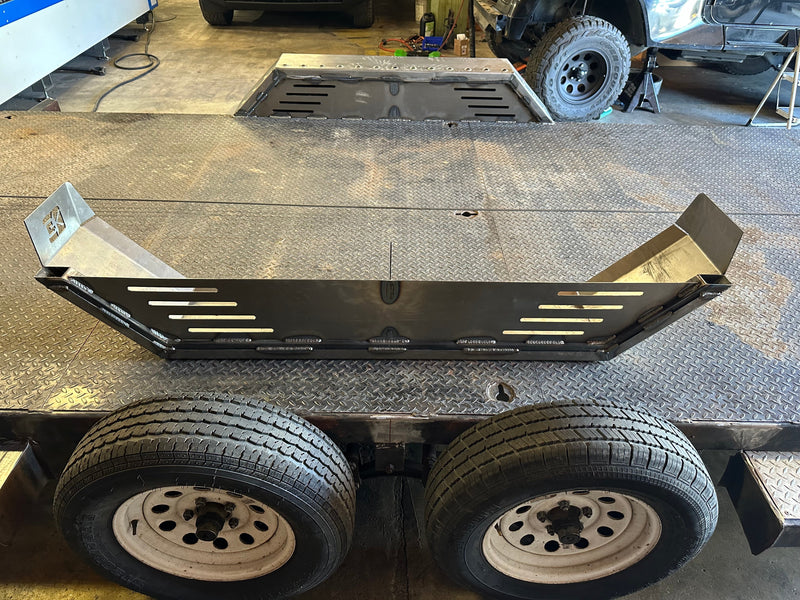 Heavy Duty Weld on DIY Drive Over Trailer Fender Kit Bare Steel - Pair