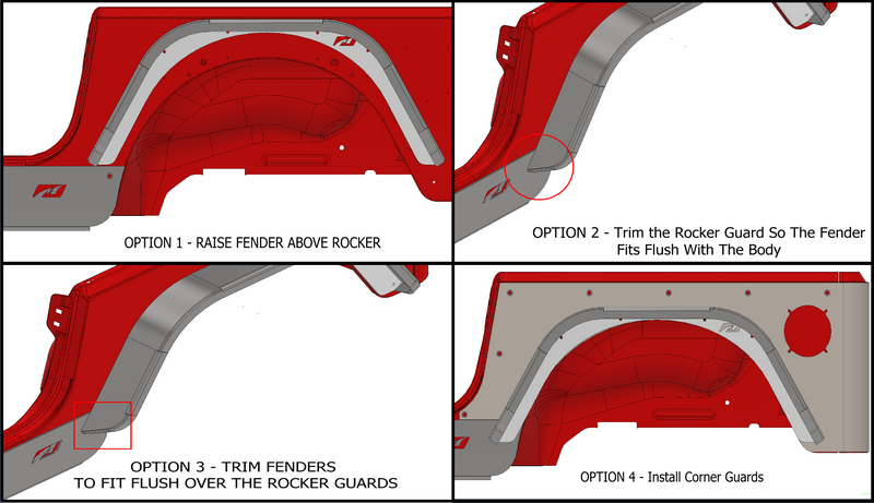 Crusher Rear Fender 2" Flare for Jeep TJ/LJ