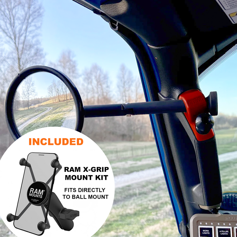 A-Pillar Side Mirror Set For 2024+ Jeep Wrangler JL & Gladiator - CMM Offroad