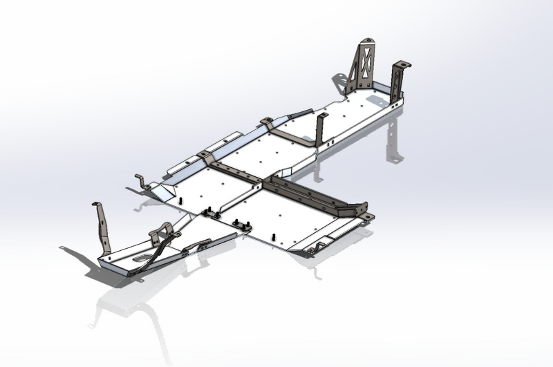 JT Gladiator Aluminum Belly Skid System — 3.6L V6
