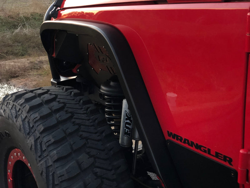 Crusher Front Fender 2" Flare for Jeep JK / JKU - Aluminum