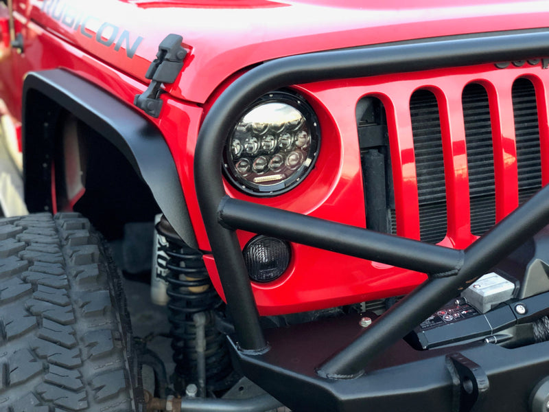 Crusher Front Fender 2" Flare for Jeep JK / JKU - Aluminum