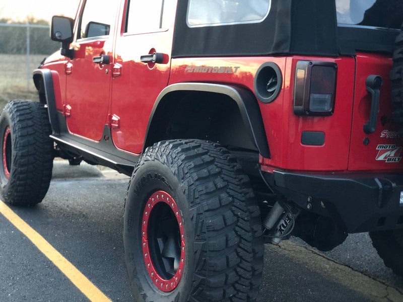 Crusher Rear Fender 2" Flare for Jeep JK / JKU - Aluminum