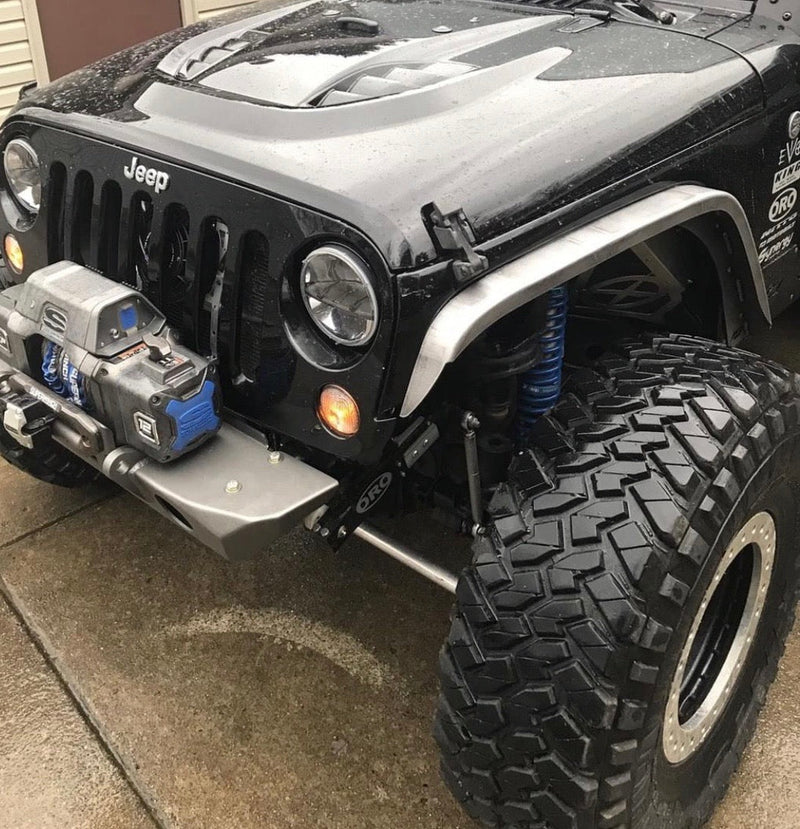 Crusher Front Fender 2" Flare for Jeep JK / JKU - Steel