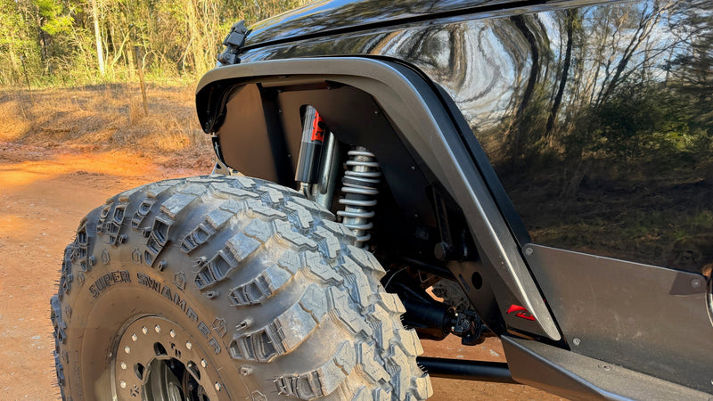 Crusher Front Fender 2" Flare for Jeep JK / JKU - Steel