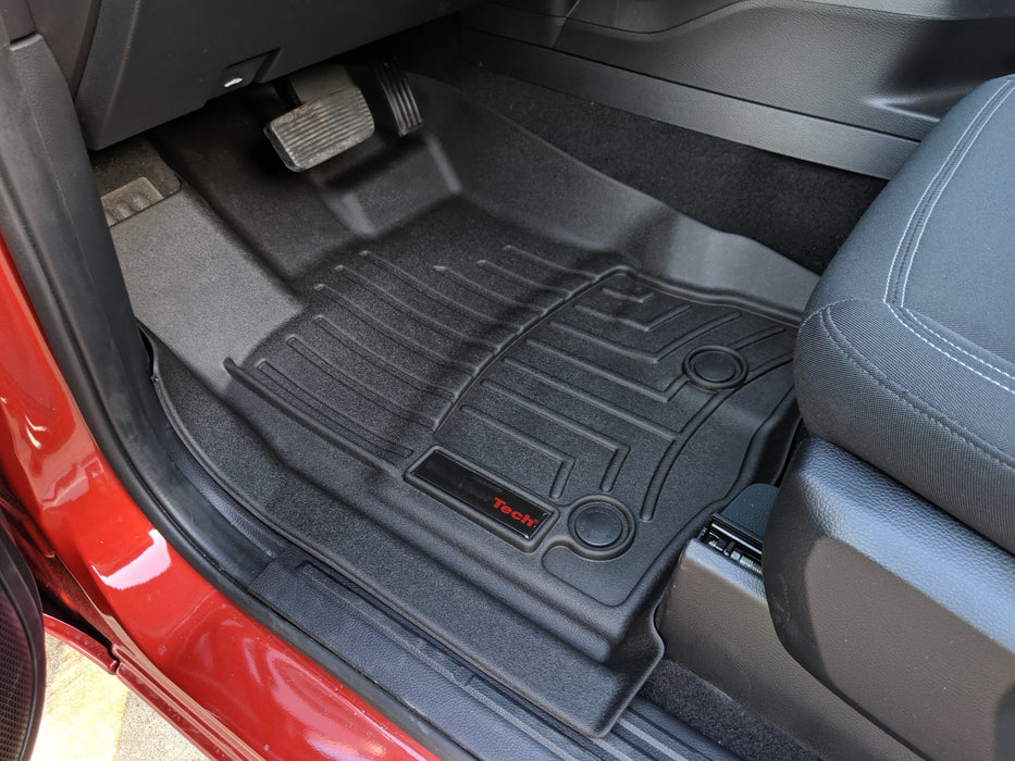 WeatherTech 2019+ Ford Ranger Supercrew Front & Rear Floorliner - Black