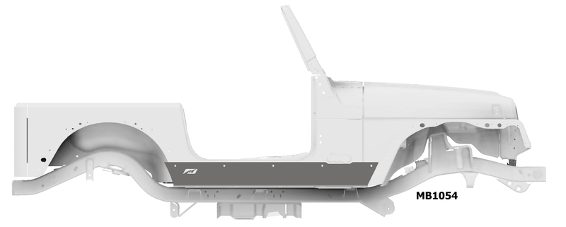 Rocker Guards Fits Comp/Stretch Cut Corner Guards for Jeep TJ