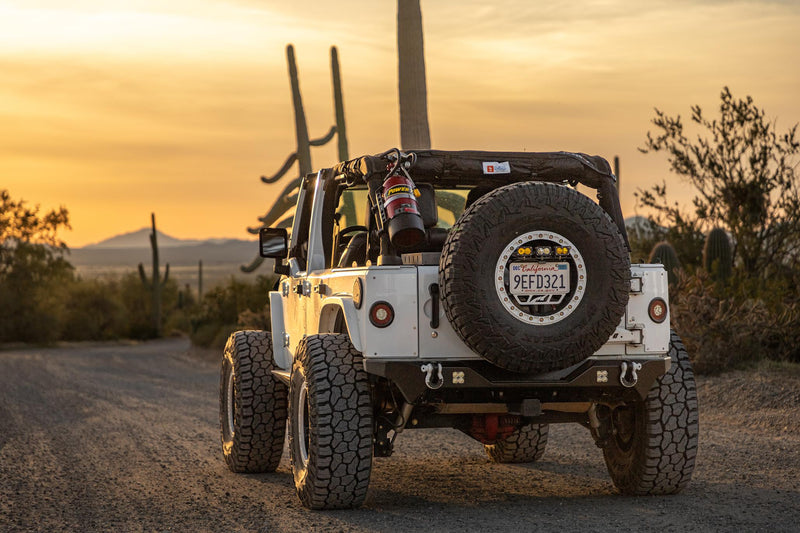 Crusher Rear Bumper w/ Light Mounts for Jeep JK / JKU