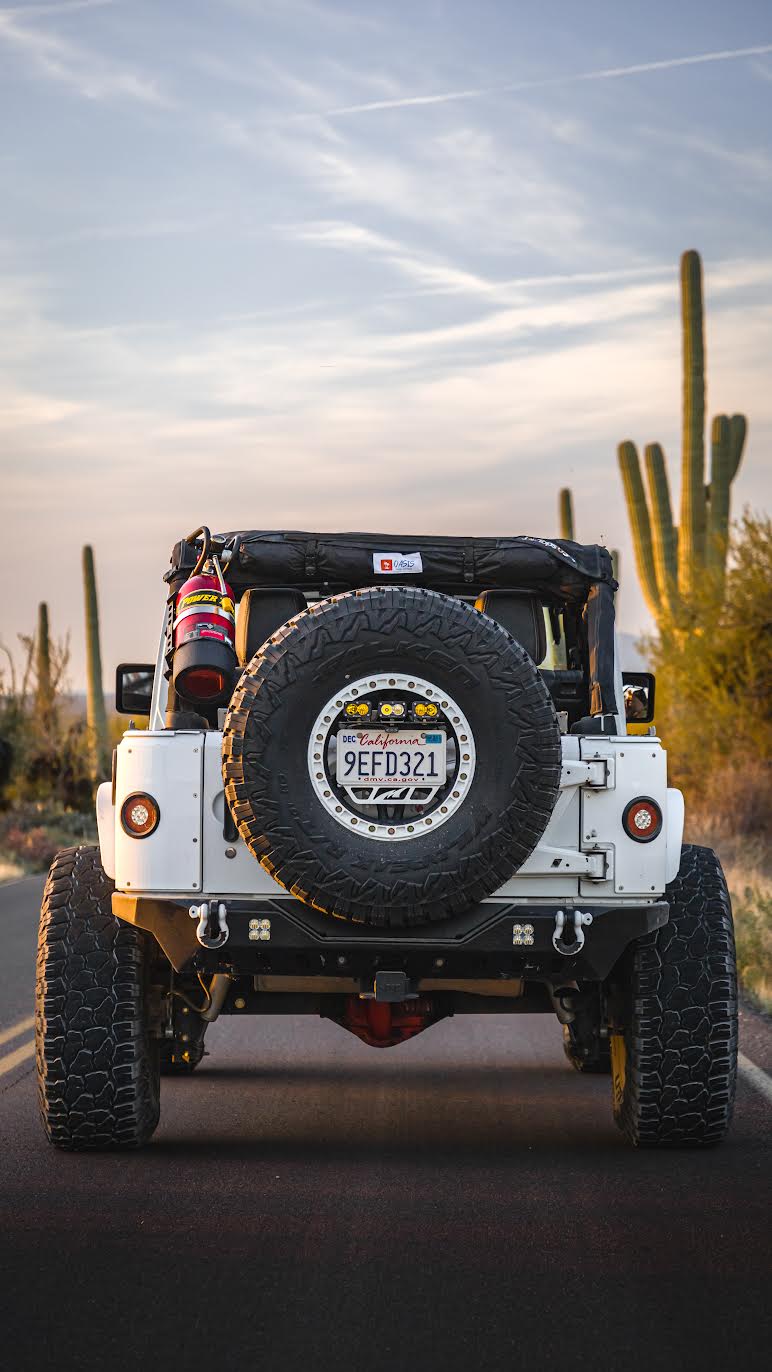 Crusher Rear Bumper w/ Light Mounts for Jeep JK / JKU