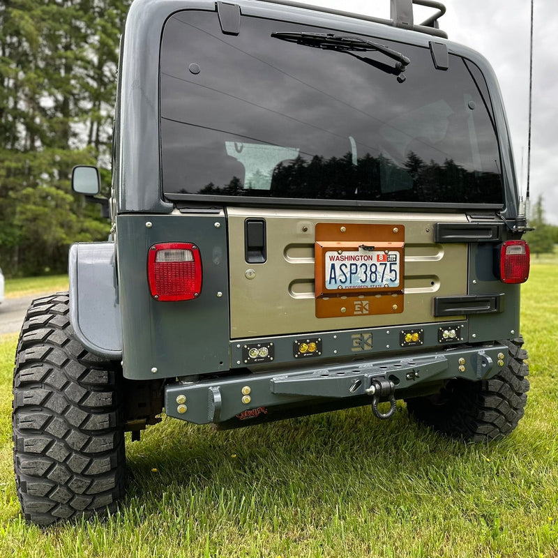 Rear Diamond Series Stubby Bumper for Jeep TJ Wrangler