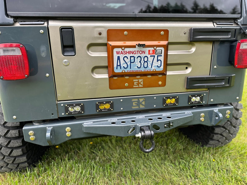 Rear Diamond Series Stubby Bumper for Jeep TJ Wrangler