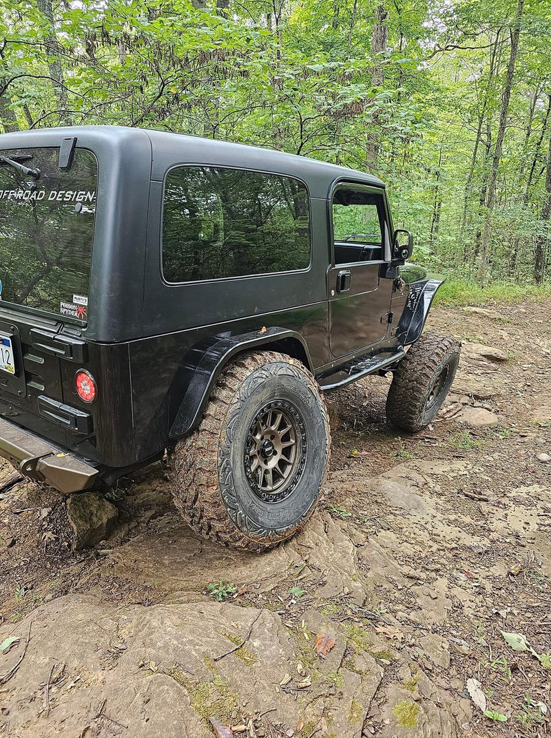 Full Length Rock Guards w/ step for 04-06 Jeep LJ