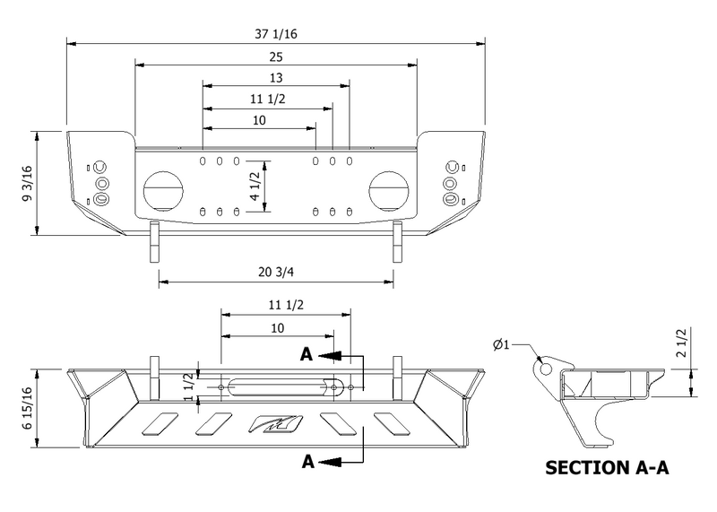 Crusher Front Bumper for Jeep YJ / TJ /LJ