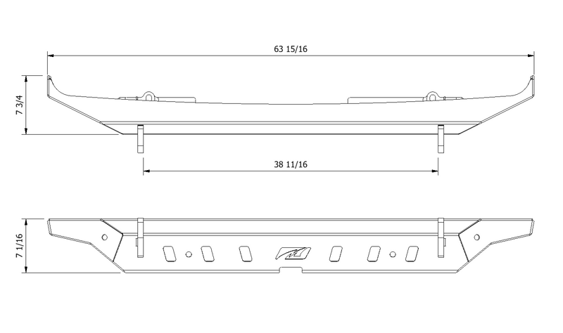 Crusher Rear Bumper No Spare for Jeep JL / JLU