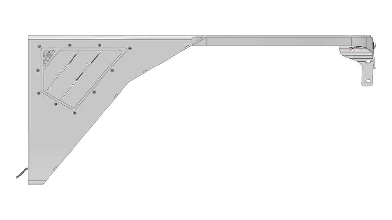Crusher Front Fender 0" Flare for Jeep TJ/L - Aluminum