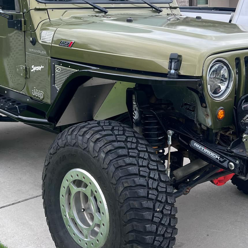 Crusher Front Fender 4" Flare for Jeep TJ/L - Aluminum