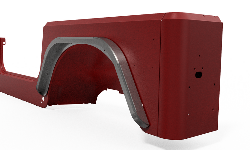 Crusher Rear Fender 2" Flare for Jeep TJ/LJ