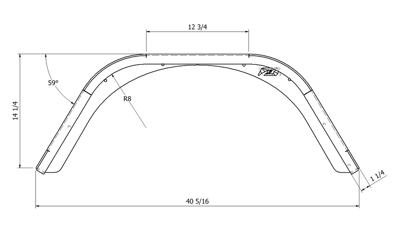 Crusher Rear Fender 4" Flare for Jeep TJ/LJ