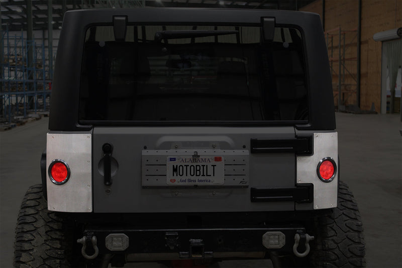 Steel Rear Corner Armor w/ Round Taillight Holes for Jeep JKU