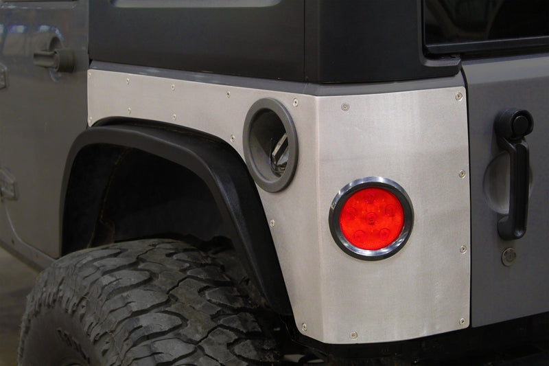 Steel Rear Corner Armor w/ Round Taillight Holes for Jeep JKU