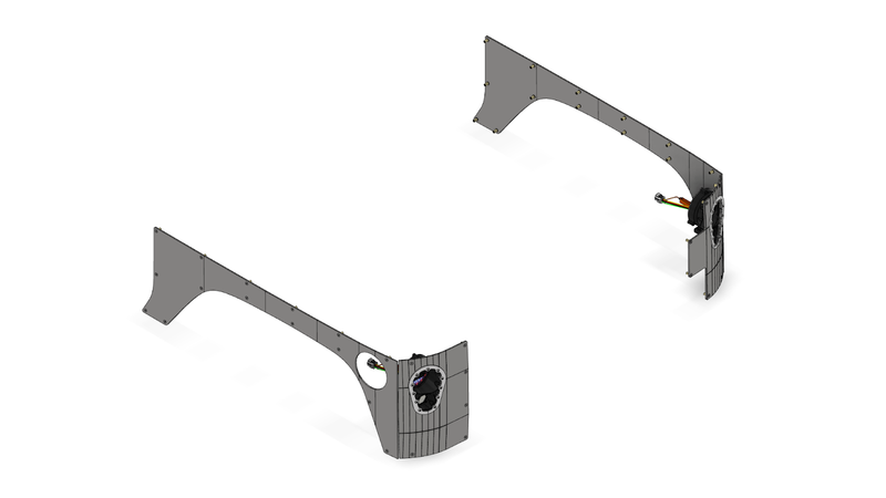 Corner Armor with Tail Light System for Jeep JK 2 Door