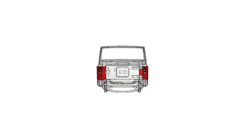 Corner Armor with Tail Light System for Jeep JK 2 Door